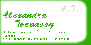 alexandra tormassy business card